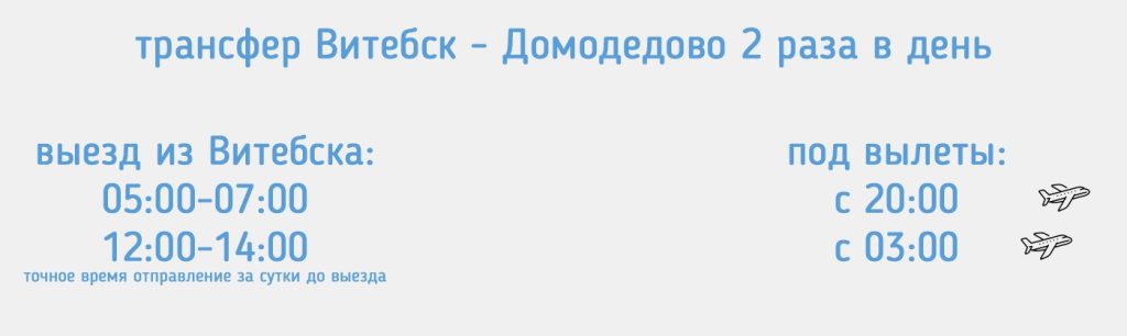 Витебск - Домодедово трансфер