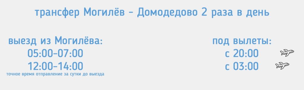 Могилев - Домодедово трансфер